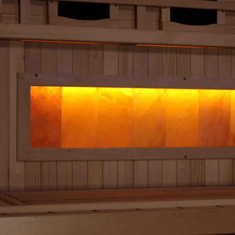 Golden Designs 3-Person Corner Full Spectrum FAR Infrared Sauna.