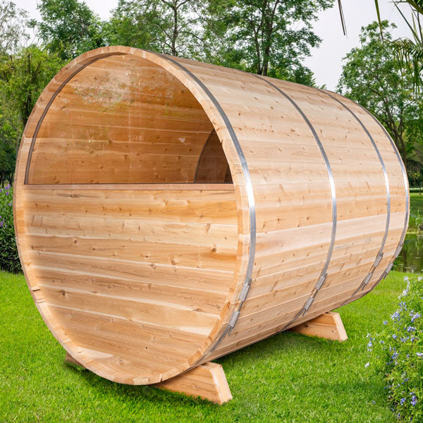 Dundalk Canadian Timber Tranquility MP Barrel Sauna.