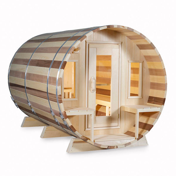 Immerse yourself in the warmth and serenity of our Dundalk Canadian Timber Tranquility Sauna, crafted with a touch of Cedar by Dundalk Leisurecraft for an unparalleled experience of tranquility. Step into this infrared sauna.