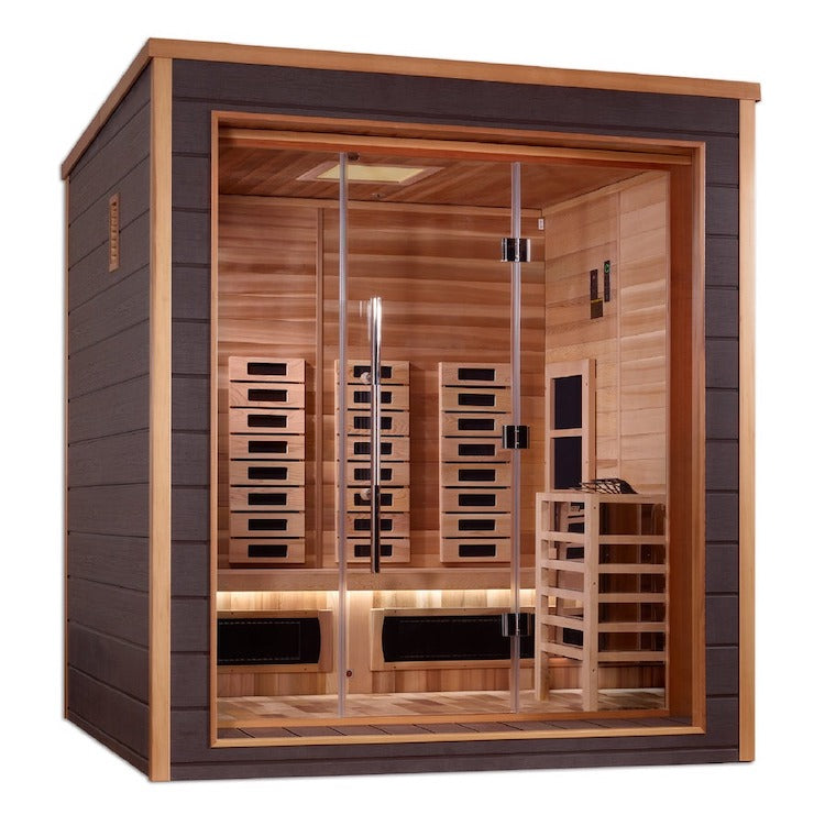 Golden Designs Sauna Visby 3 Person Hybrid (IR or Traditional Stove).