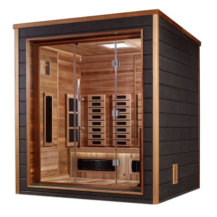Golden Designs Sauna Visby 3 Person Hybrid (IR or Traditional Stove).