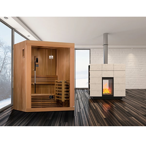 Golden Designs Sauna - Sundsvall 2 Person Traditional Steam - Canadian Red Cedar