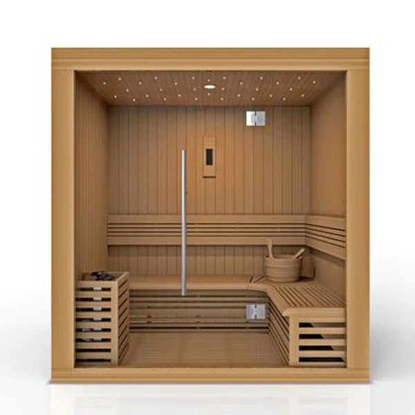 Golden Designs Sauna Copenhagen Edition 3 Person Traditional Steam.
