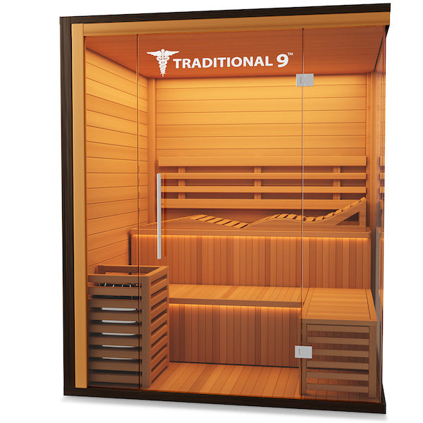 Experience the traditional appeal and numerous health benefits of our Medical 9 Plus Traditional Sauna by Medical Sauna.